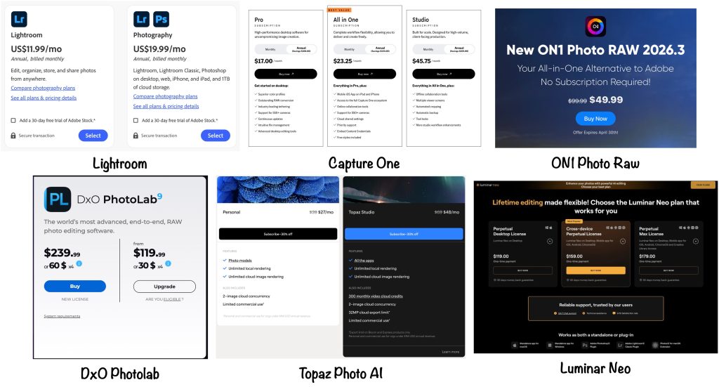 Luminar Neo Alternatives Price Comparison