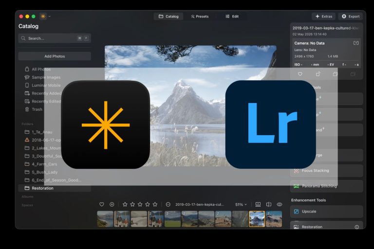 luminar neo vs lightroom 2026
