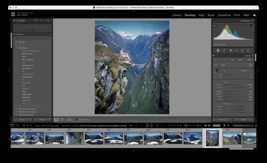 Lightroom develop module